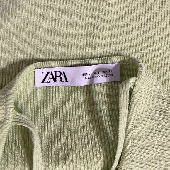 Zara Like Green Ribbed Top - Picture 8 of 9